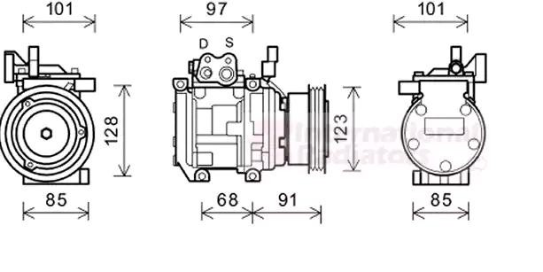 Sprężarka klimatyzacji VAN Wezel 8300K208 cena, od 431,38 USD